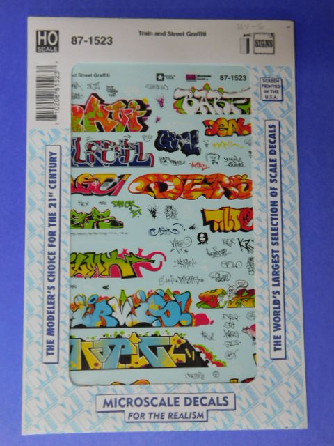 HO Scale Microscale 87-1533 Contemporary Graffiti Decal Set #1 for sale online