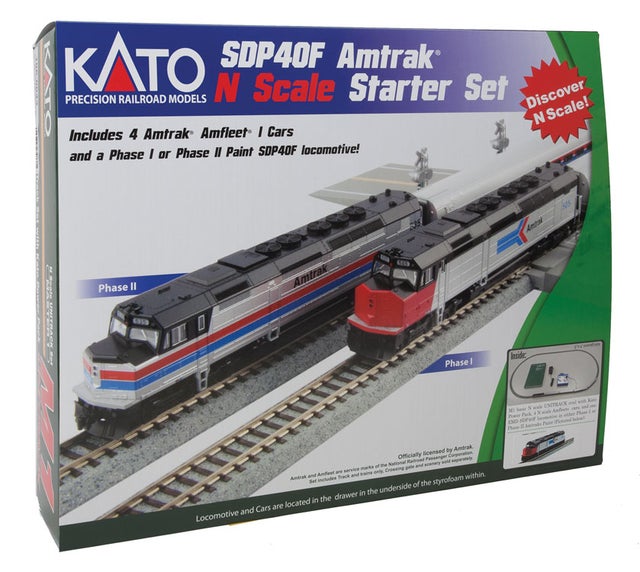 Kato N Scale Sdp40f Amtrak Starter Set Kat106 0043
