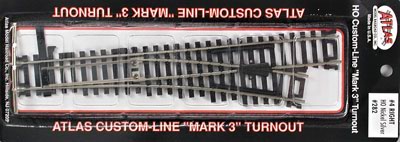 HO Scale Atlas #282  "Mark 3" #4 Right-Hand Turnout Track Code 100 Rails 